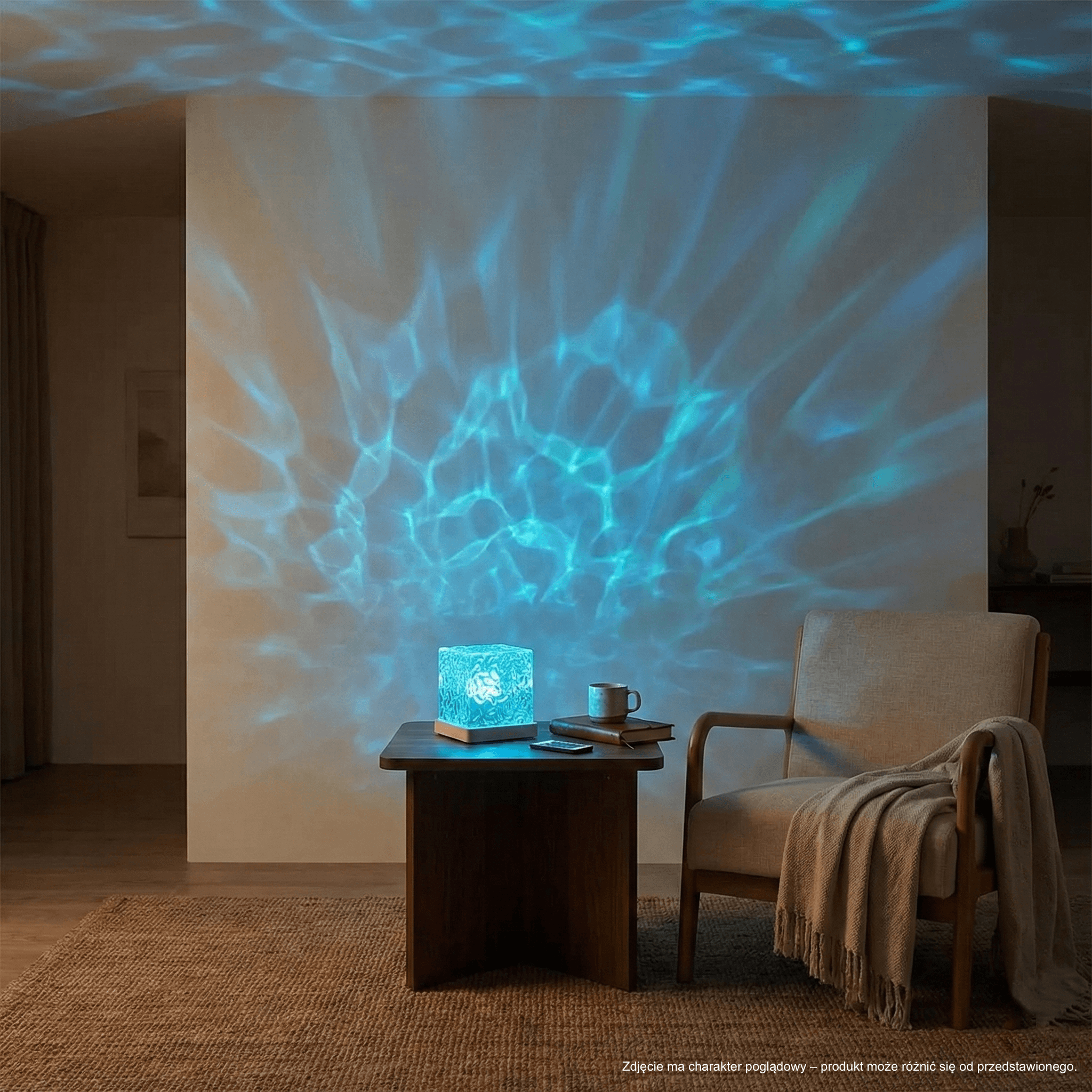 Projektor LED- fale wodne i zorza 🌌