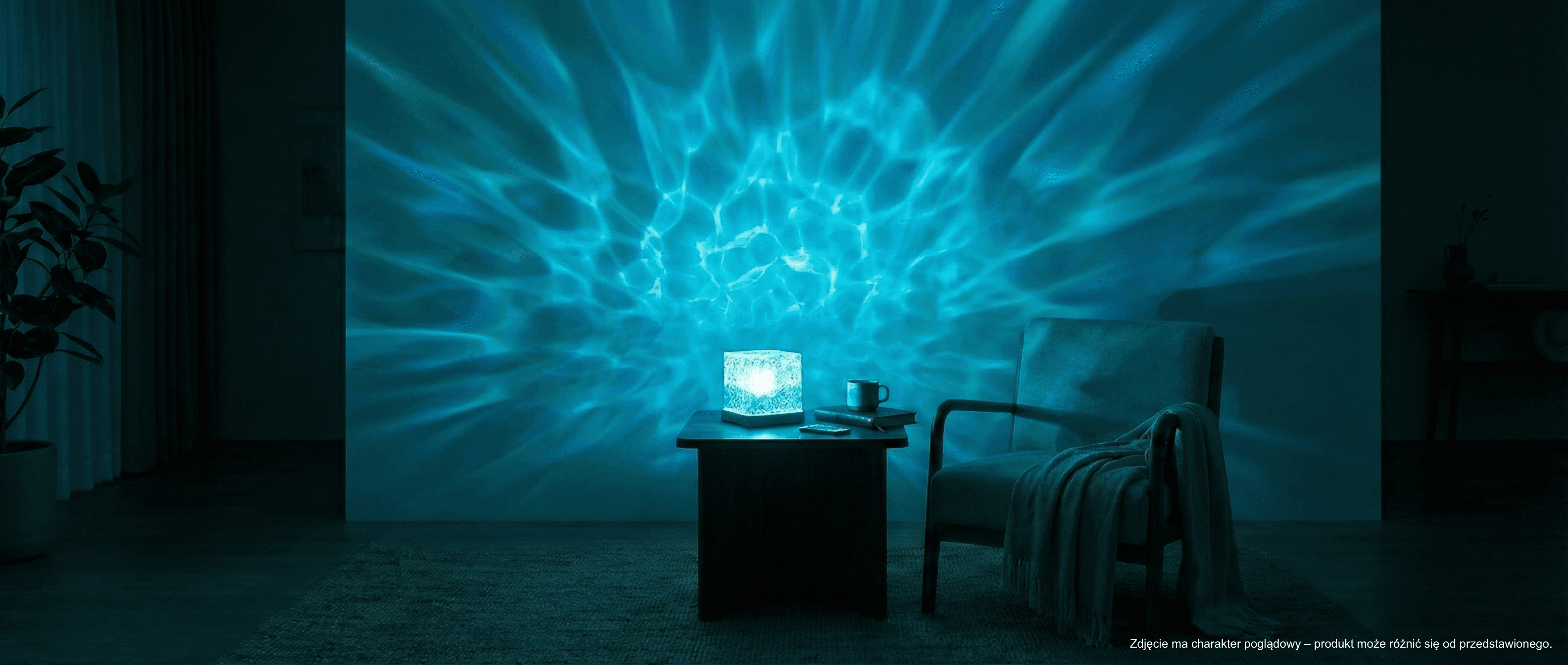 Projektor LED- fale wodne i zorza 🌌