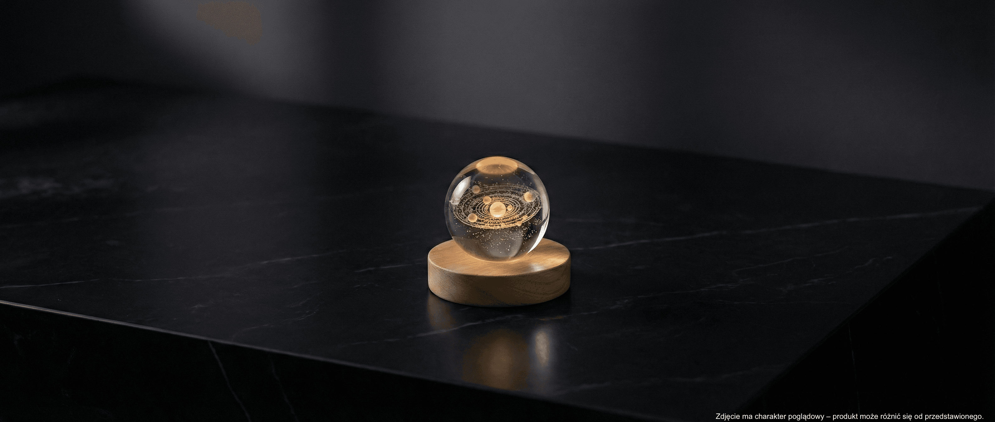 Kryształowa Lampka 3D LED Galaktyka 🪐