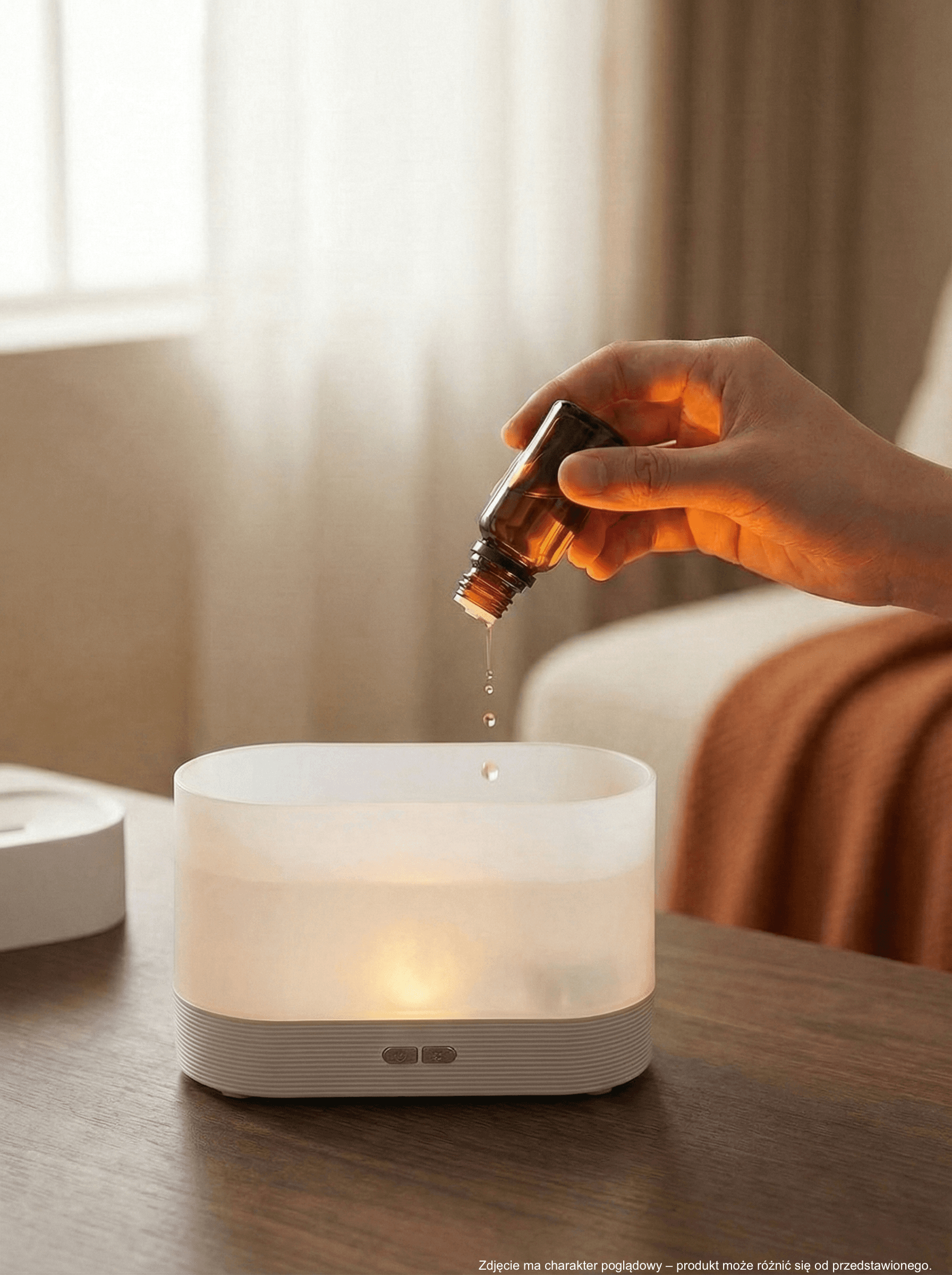 Dyfuzor Flame – aromaterapia z efektem płomienia LED