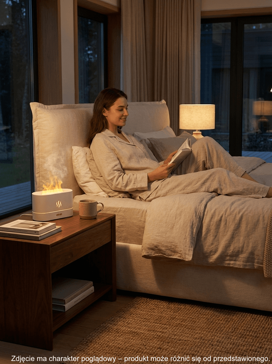 Dyfuzor Flame – aromaterapia z efektem płomienia LED
