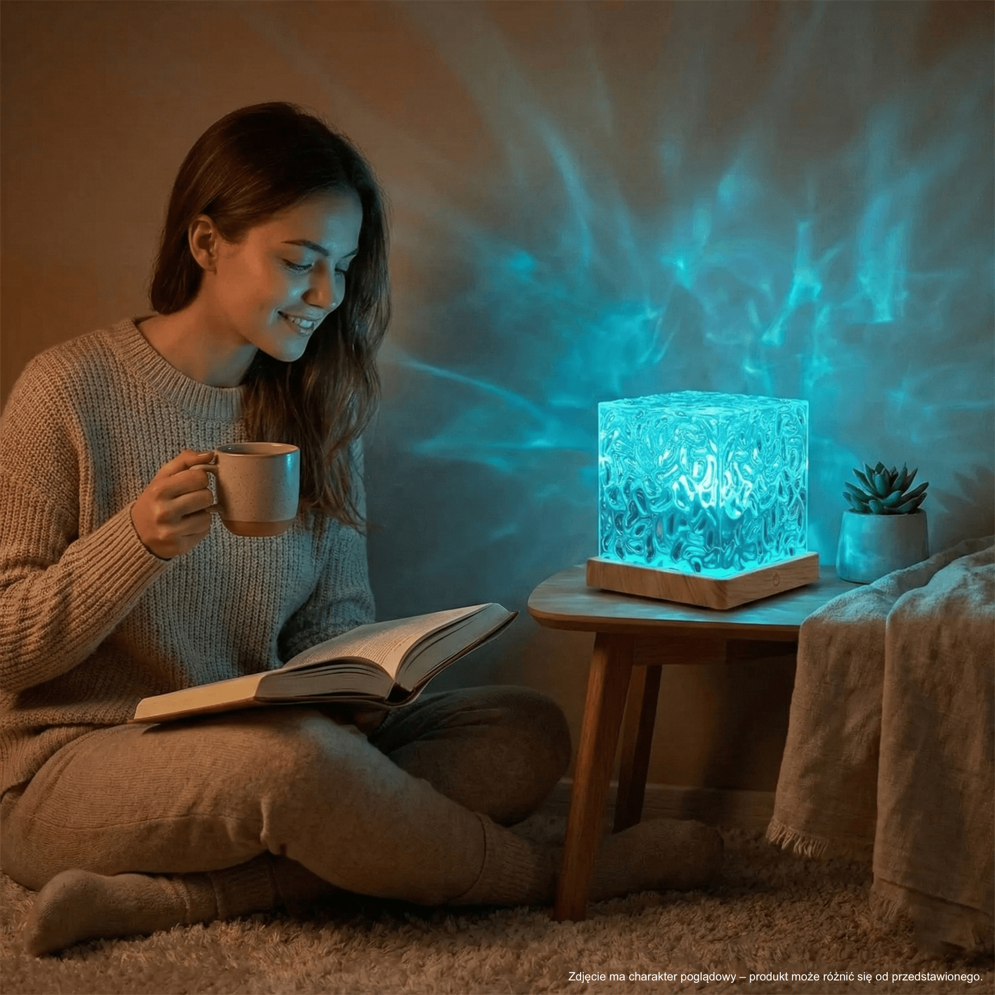 Projektor LED- fale wodne i zorza 🌌