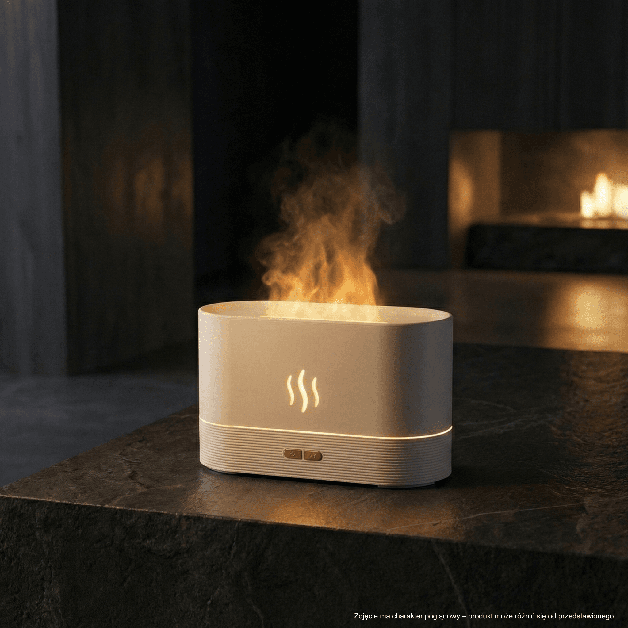 Dyfuzor Flame – aromaterapia z efektem płomienia LED