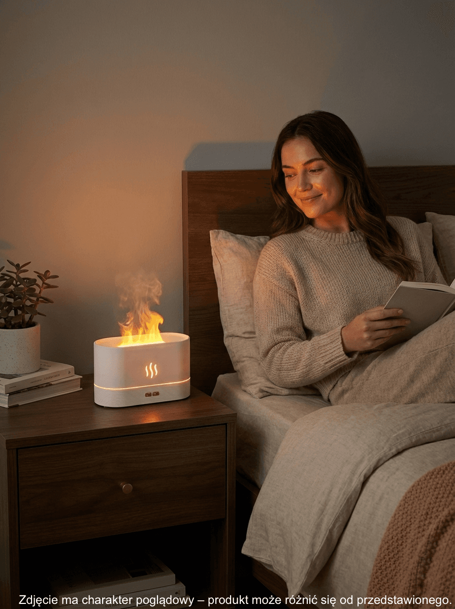 Dyfuzor Flame – aromaterapia z efektem płomienia LED